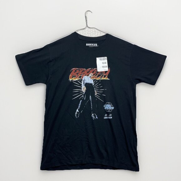 Chris Brown 11:11 Breezy USA Tour Graphic Print T-Shirt Mens Medium Tee Read* - Picture 1 of 15